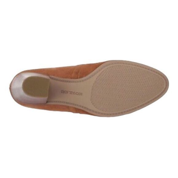 NEW WITH BOX & GIFT BOX- Michael Kors Walden Suede Bootie, Size 9.5 Acorn - Picture 3 of 6